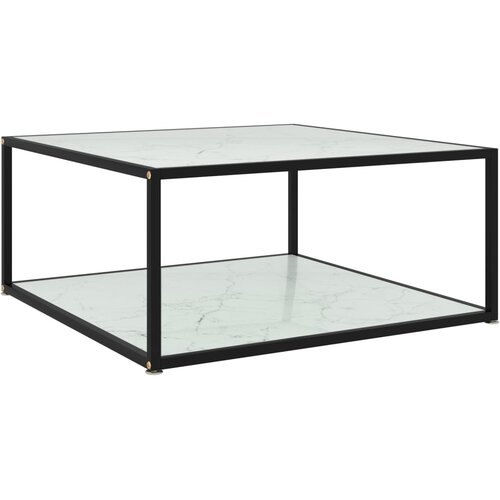 Furnova Klubska mizica bela 80x80x35 cm kaljeno steklo, (21914327) Slike