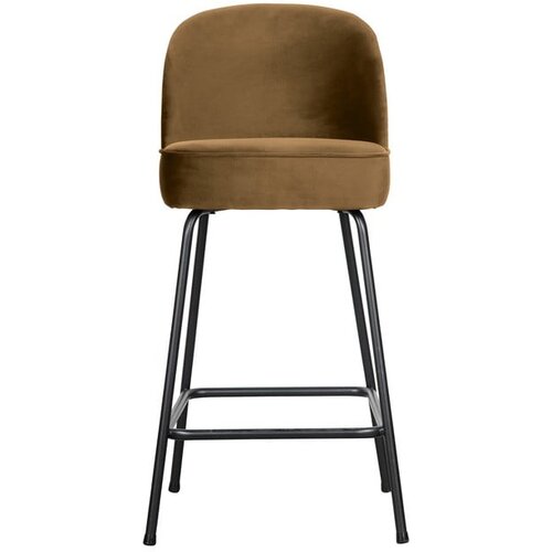 WOOOD Gorčično rumen žameten barski stol (vi&scaron;ina sedeža 64 cm) Vogue &ndash; Cene