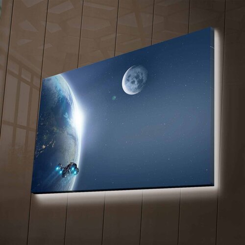Wallity Zidna slika sa LED rasvjetom NASA-036, 45x70 cm Cijene
