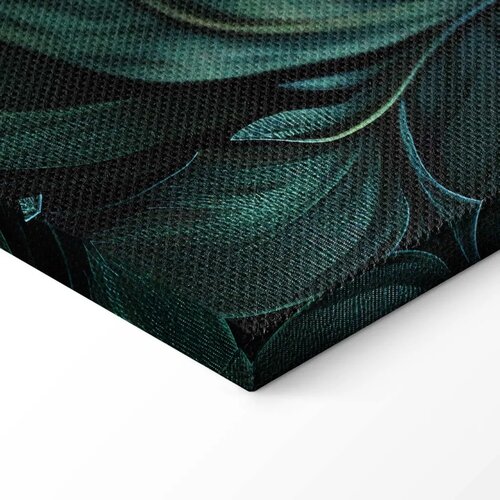  Slika - Dark Green Victorian Leaves: Botanical Carved Composition 30x20 Standard Slike