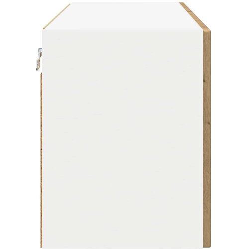  Zidni stakleni ormarić 2 pcs Umjetnički hrast 60 x 31 x 40 cm Slike