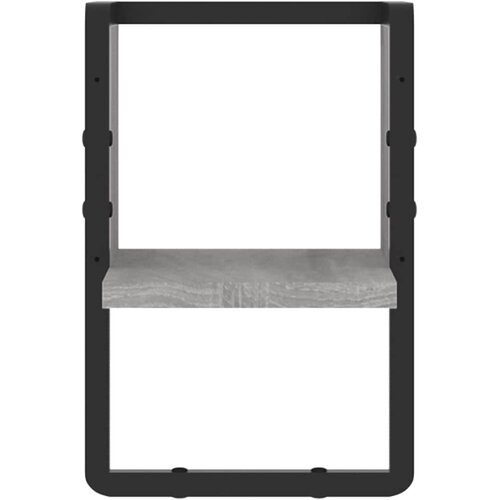  Zidna polica s prečkom boja hrasta sonome 20 x 25 x 30 cm Slike