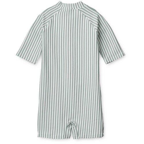 Liewood kombinezon za kupanje s rukavima max seersucker stripe sea blue/white Slike