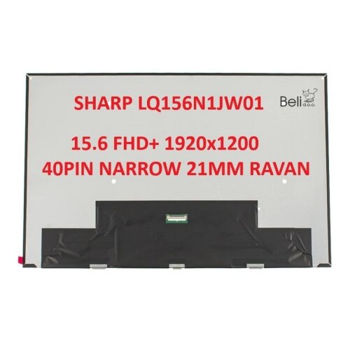  LED ekran za laptop 15.6 SLIM 40pin narrow 21mm FHD+ IPS KRAĆI bez kacenja RAVAN ( 112453 ) Slike
