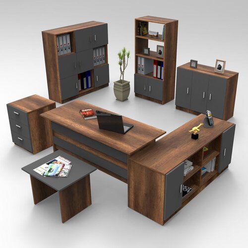 Woody Fashion Kancelarijski set Braon-Antracit Cene