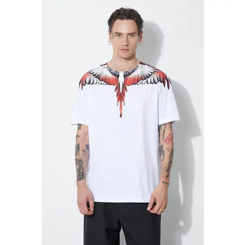 Marcelo Burlon Pamučna majica Icon Wings Basic za muškarce, boja: bijela, s tiskom, CMAA056S24JER0010125