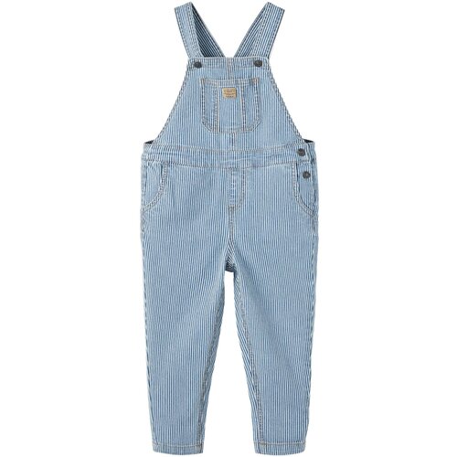 Name it Hlače z naramnicami &amp;#039;Ben&amp;#039; moder denim / bela Slike