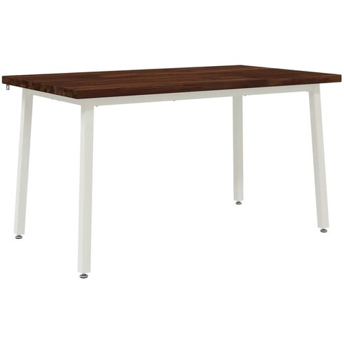  Kvadratni blagovaonski stol 140 x 80 x 75 cm - tamno smeđe i bijele boje 140 x 80 x 75 cm Četvrtasto Slike