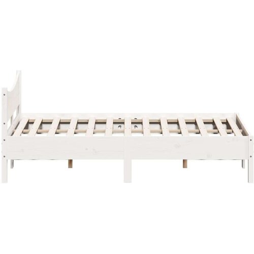 VidaXL okvir za krevet bijeli 120 x 200 cm od masivne borovine Slike