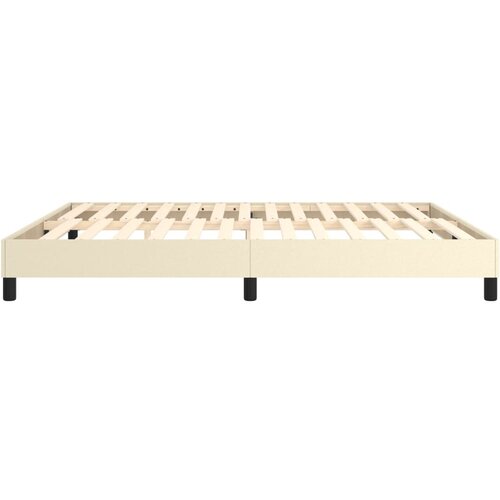  Okvir za krevet s oprugom krem 180x200 cm od umjetne kože Slike