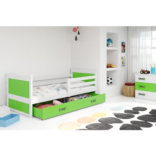 BestBed Krevet RICO s ladicom-Bijela-Zelena Cijene