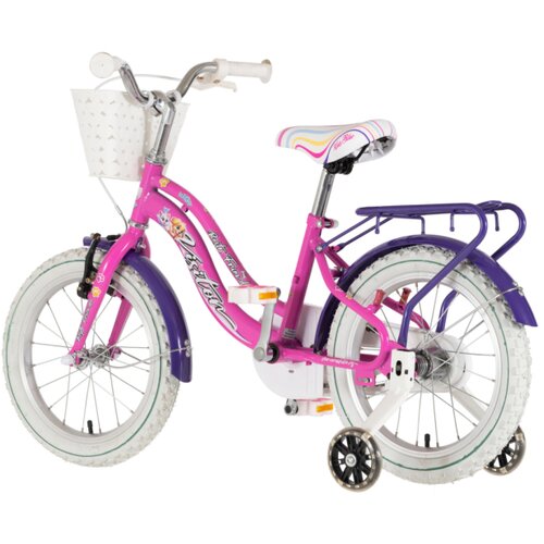 Visitor bicikl kids best friend 16" 9" v-brake kontra 105-125cm (16") roze neon uv sjaj 1160129 Cene