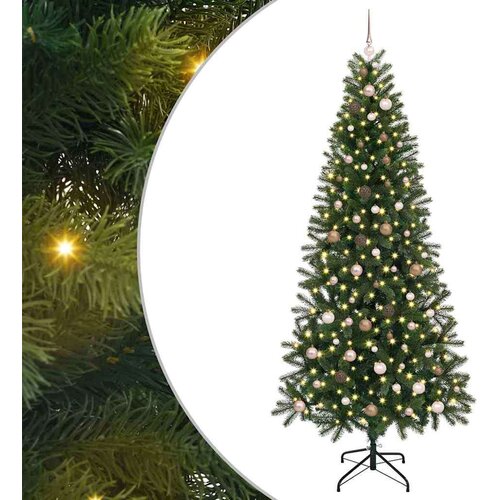 VidaXL Umjetno božićno drvce s stalakom Zelena 240 cm PE i PVC Slike