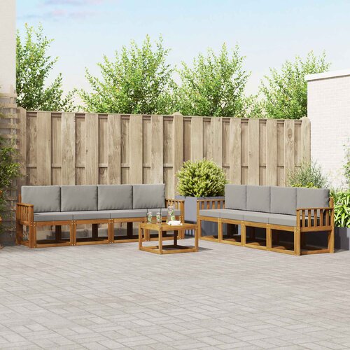  Set vanjskih sofa 9 kom. Prirodna i svijetlo siva Cene
