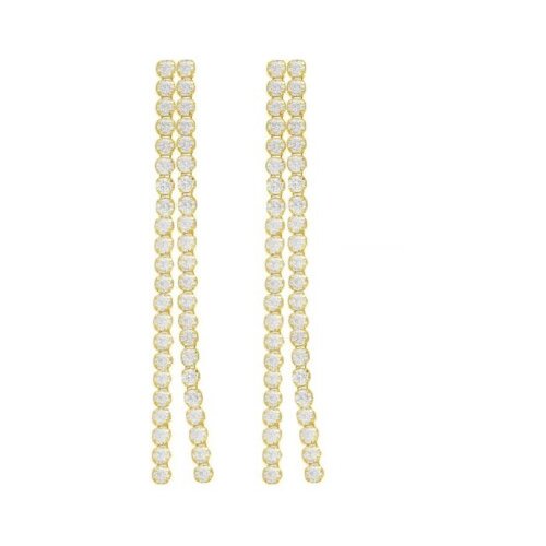 Victoria Cruz halo crystal gold mindjuše sa swarovski kristalima ( a4479-07dt ) Cene