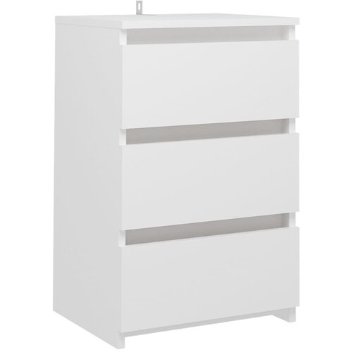 Maison Chic Nočna omarica - Nočna miza bela 40x35x62,5 cm konstruiran les, (21690363) Cene