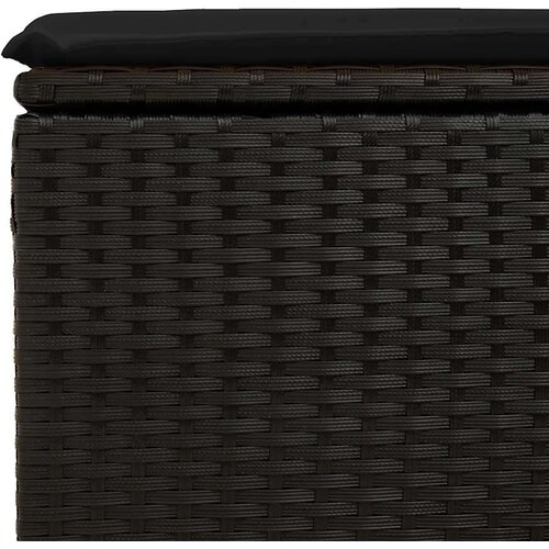 VidaXL 6-dijelni set vrtnih sofa s jastucima crni od poliratana Slike