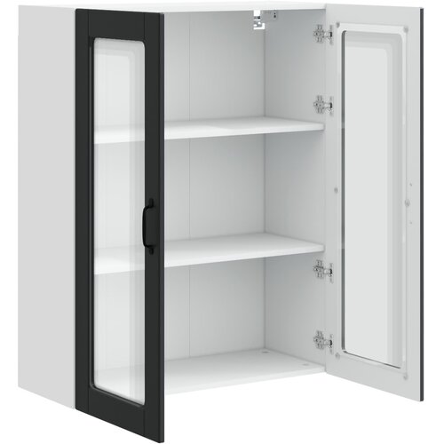  Zidni stakleni ormarić Crna 80 x 31 x 100 cm Konstruirano drvo Slike
