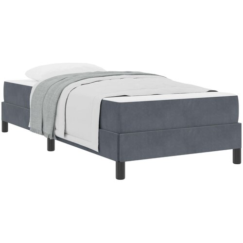 Krevet s opruga kutije Tamno siva 80 x 220 cm tkanina Slike