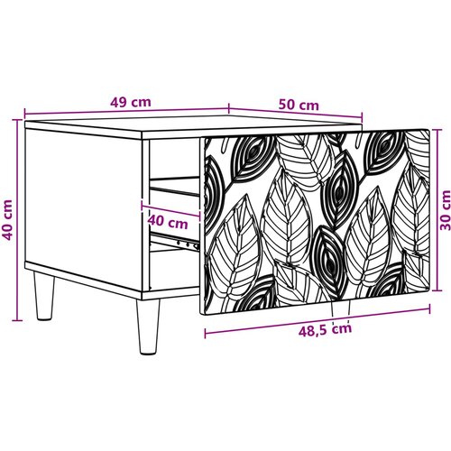  Kava Stol 50 x 49 x 40 cm Konstruirano drvo Slike