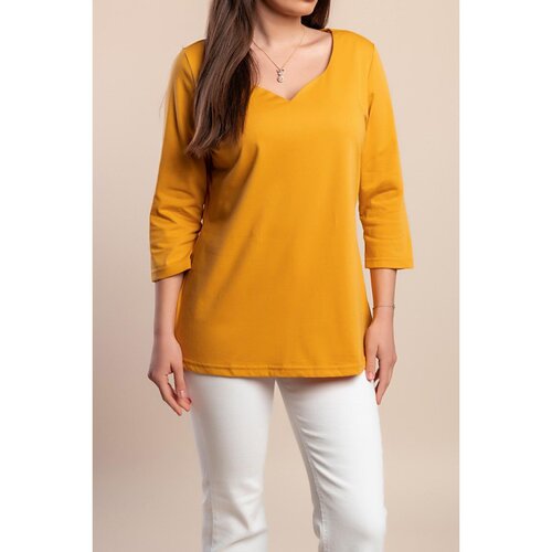 Fenzy Plus Size Ko&amp;scaron;ulja S 3/4 Rukavima, Boje Senfa Slike