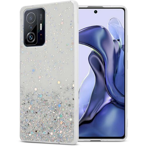 Cadorabo Ohišje, združljivo z Xiaomi 11T / 11T PRO in prozorna z bleščicami - Zaščitni ovitek iz prožnega silikona TPU s svetlečimi bleščicami, (20860057) Cene