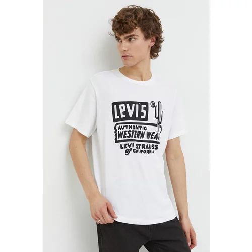 Levi's Kratka majica moški, bela barva