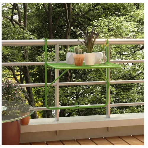  Balkonska mizica zelena 60x40 cm jeklo