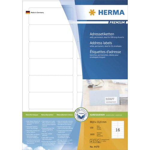 Herma Etikete No. 4479 - 88,9 x 33,8 mm Slike