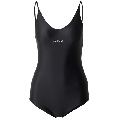Soulland Jednodijelni kupaći kostim 'Adel' svijetlosiva / crna