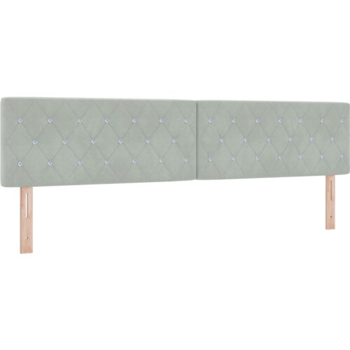 VidaXL box spring krevet s madracem svjetlosiva 200x200 cm bar&amp;scaron;un Slike