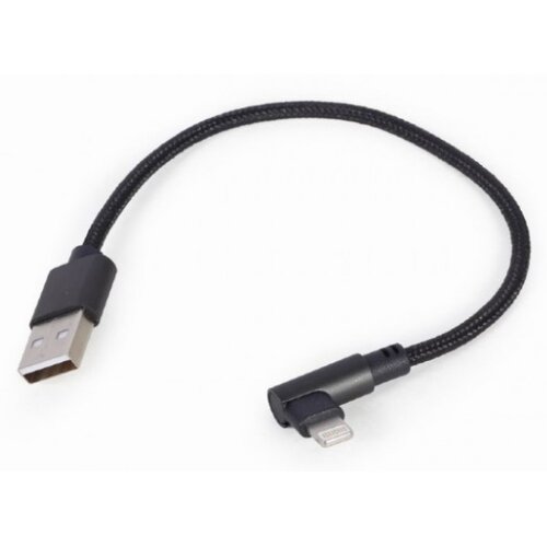 Gembird CC-USB2-AMLML-0.2M USB Kabl 8-pin pod uglom, Crni Slike