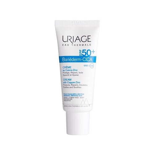 Uriage Bari&amp;eacute;derm CICA Cream SPF50+ za&amp;scaron;titna krema za osjetljivu kožu sklonu raznim iritacijama 40 ml unisex Slike