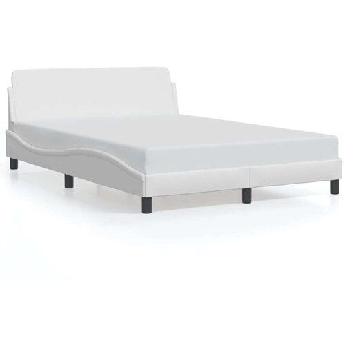 vidaXL okvir za krevet s uzglavljem bijeli 140x190 cm od umjetne kože Cene