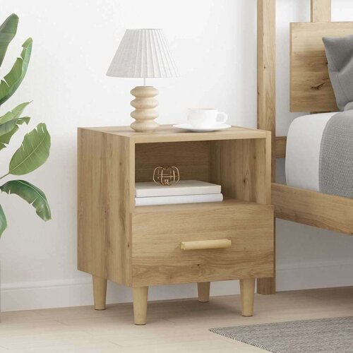 vidaXL Nočna omarica s predalom 2 pcs artisan hrast 40 x 35 x 47.5 cm Cene