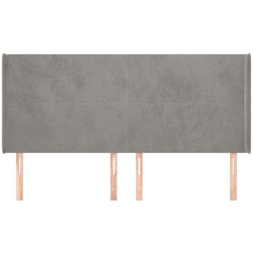  Uzglavlje s u&amp;scaron;ima svjetlosivo 163x16x118/128 cm bar&amp;scaron;unasto Slike