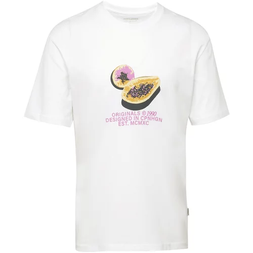 Jack & Jones Majica 'Tampa' žuta / narančasta / roza / bijela