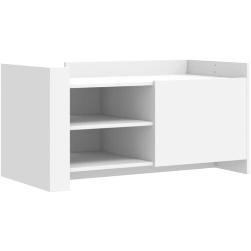 Maison Chic Klubska mizica - kavna mizica - Nizka mizica bela 100x50x50 cm inženirski les, (21755135) Slike