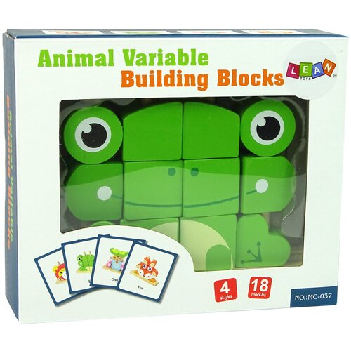  Kreativne prostorne drvene kocke 3D slagalica - žaba Slike