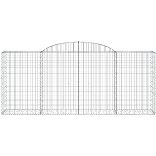  Lučne gabionske ko&amp;scaron;are 15kom 300x50x120/140cm pocinčano željezo Slike