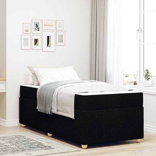 vidaXL Posteljni okvir z vzmetnico Drugo Črna 80 x 200 cm blago Cene