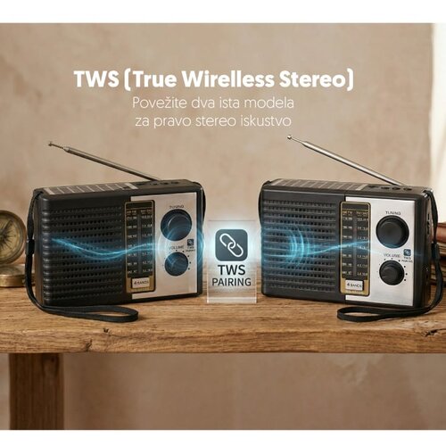  Solarni prenosni Bluetooth radio prijemnik 5510S Slike
