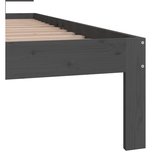  Okvir za krevet od masivne borovine sivi 90 x 200 cm Slike