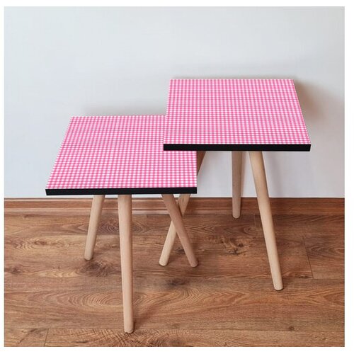 Hanah home Club set stolova, 2 dijela, roze-bijela Cene