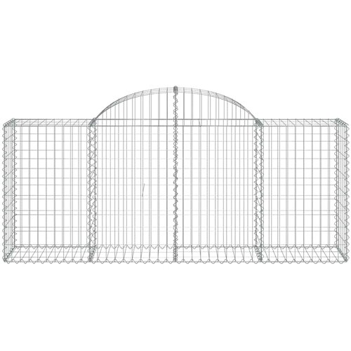  Lučne gabionske ko&amp;scaron;are 13 kom 200x50x80/100cm pocinčano željezo Slike
