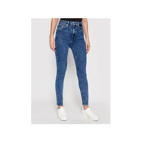 Calvin Klein Jeans Jeans hlače High Rise J20J215787 Mornarsko modra Skinny Fit