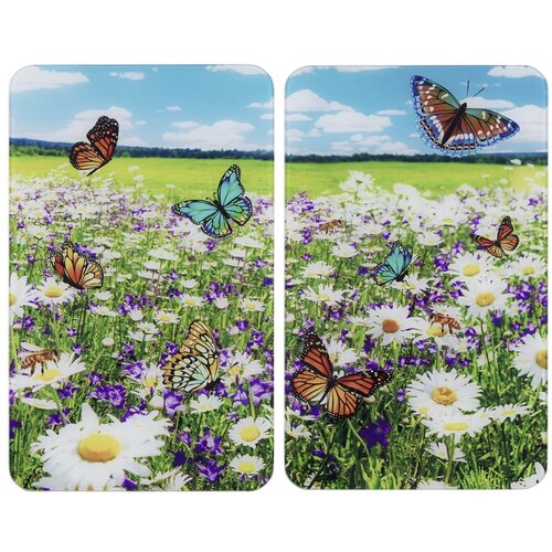 Maximex Za&amp;scaron;titni poklopci za &amp;scaron;tednjak u setu od kaljenog stakla 2 kom 52x30 cm Summer Meadow &amp;ndash; Slike