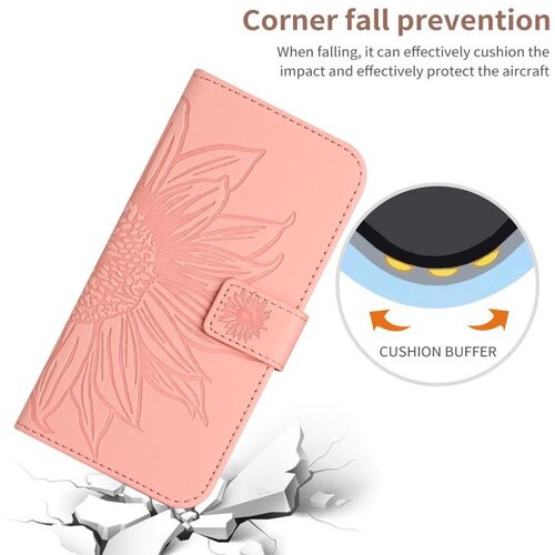 SUNSKY Eleganten ovitek etui za Samsung A36 / A37 / A56, Sončnica, Pink Slike