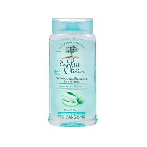 Le Petit Olivier Aloe Vera & Green Tea Purifying Micellar šampon za normalne do mastne lase 250 ml za ženske