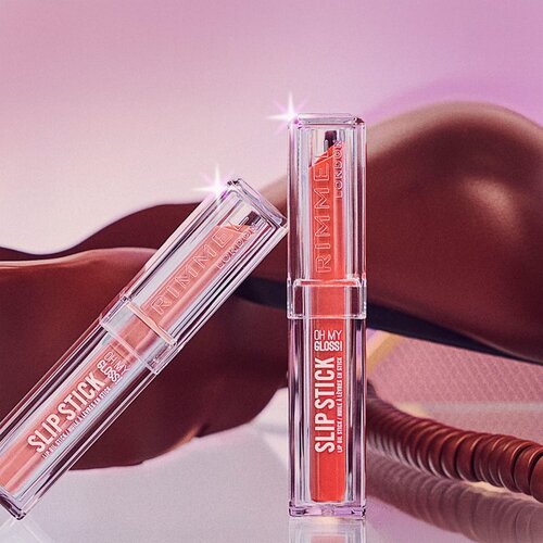 Rimmel London Stay Glossy &amp;scaron;minka z ble&amp;scaron;čečim fini&amp;scaron;em za ustnice odtenek POPPY 3.4 g Slike